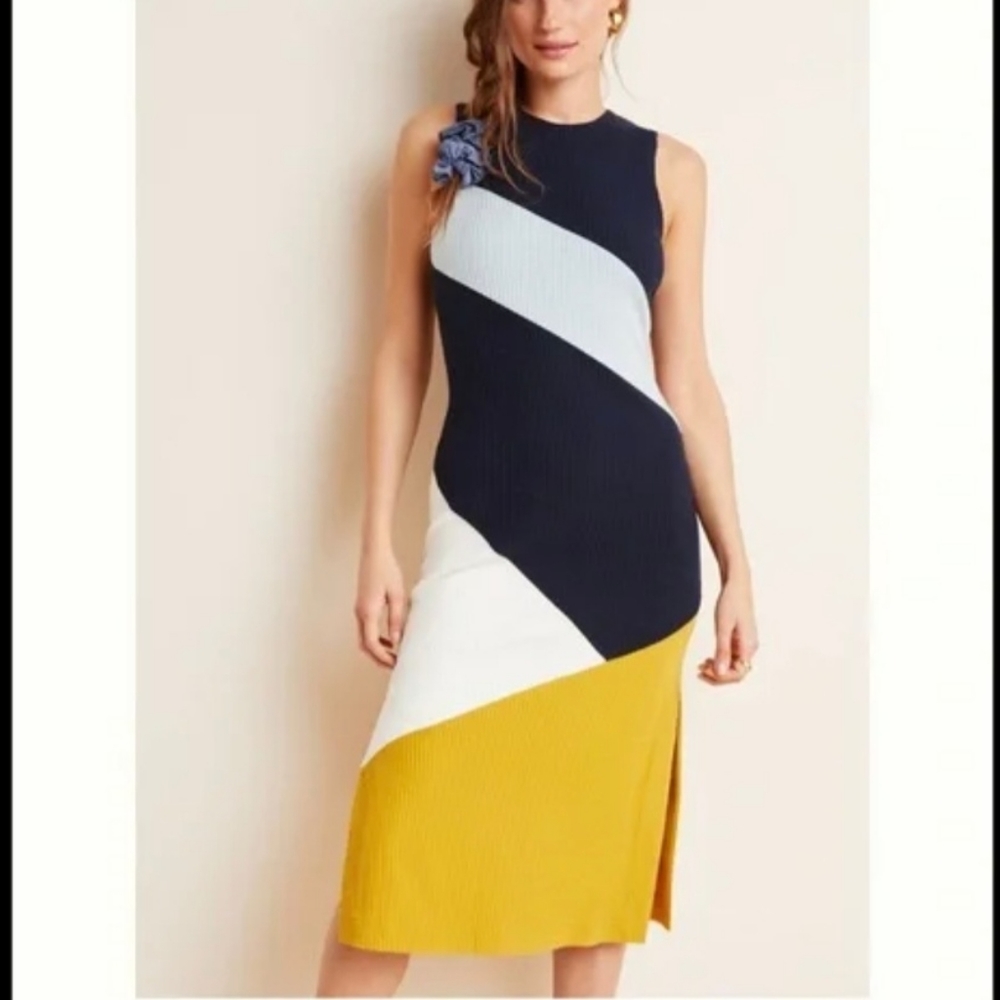 New Anthropologie Hutch Lena Colorblock Dress Size XL